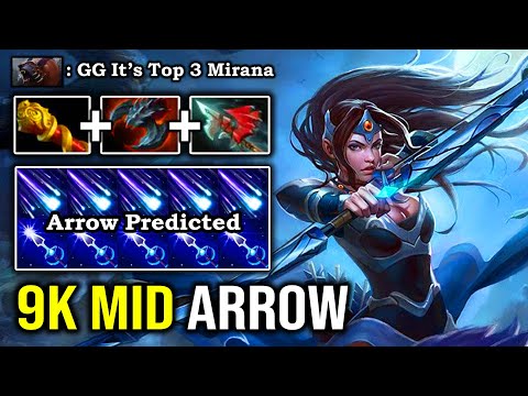 How to Solo Mid Mirana in New 7.27 Like a 9K God with First Item MKB + Incredible Raining Arrow DotA