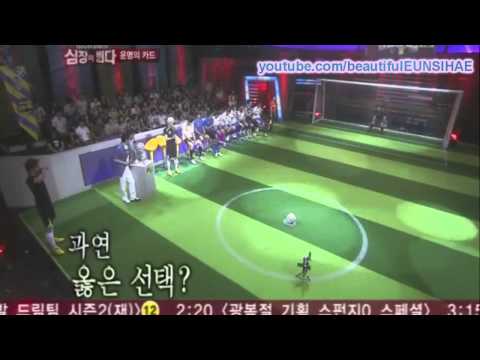 Donghae failed kick again + recieving yellow and red card