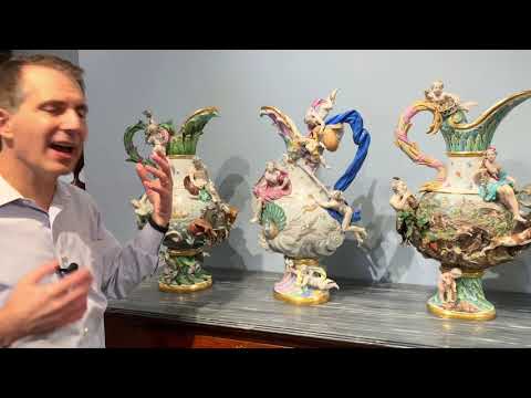 Insights de especialistas com Bill Rau: Jarras de porcelana de quatro elementos por Meissen
