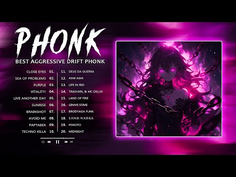 Phonk Music 2024 ※ Aggressive Phonk Playlist ※ Фонка ( Close Eyes / Purple / Live Another Day )