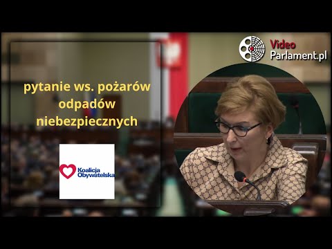 Katarzyna Osos pyta o skutki pożarów odpadów niebezpiecznych