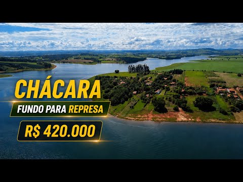 CHÁCARA À VENDA NA DIVISA COM CARLÓPOLIS-PR FUNDO PARA REPRESA, PISCINA, CASA BOA, R$420 MIL