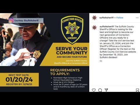 NY Long Island Suffolk County Sheriff’s Office & New Recruitment