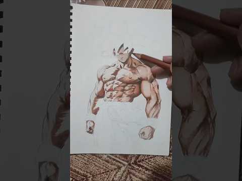I participated in art competition and draw Goku #animeartgallery #viralshorts #animeart #anime #goku