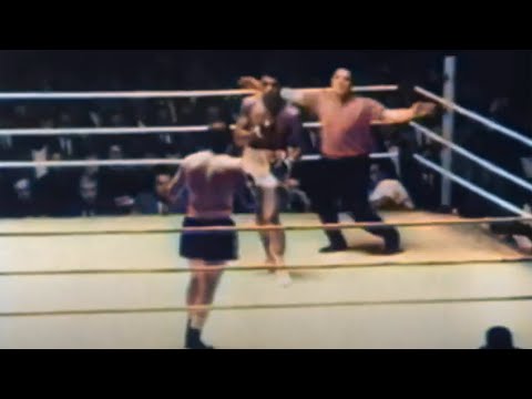 RARE Cassius Clay (Muhammad Ali) 6th Pro Fight vs. LaMar Clark (19.4.1961) Colorized