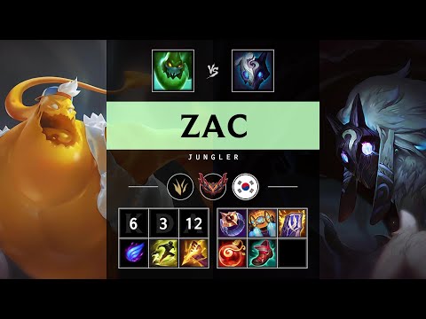 Zac Jungle vs Kindred - KR Grandmaster Patch 25.19