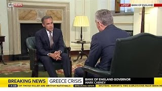 Bank Of England Governor Mark Carney On Greece, Housing & Banks