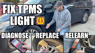 How to Diagnose, Replace, and Relearn TPMS Sensors (Demonstrated on Toyota Sienna)