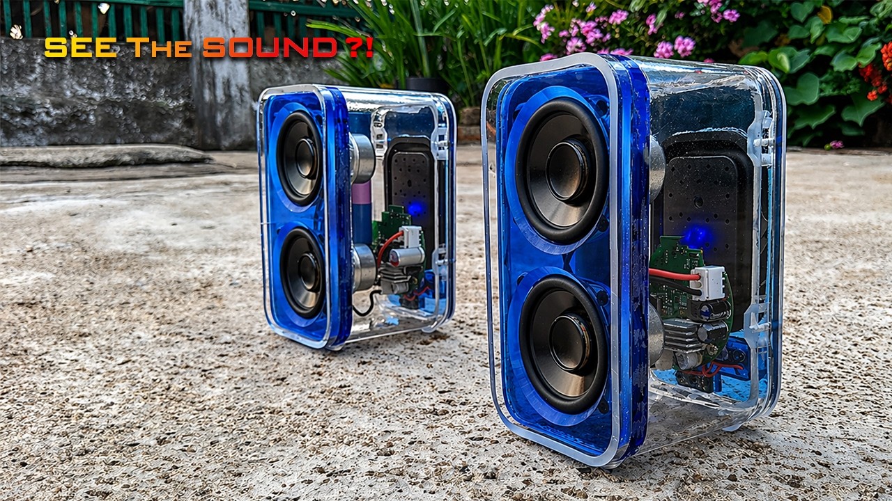 You Can SEE the Sound?! Transparent TWS Speaker