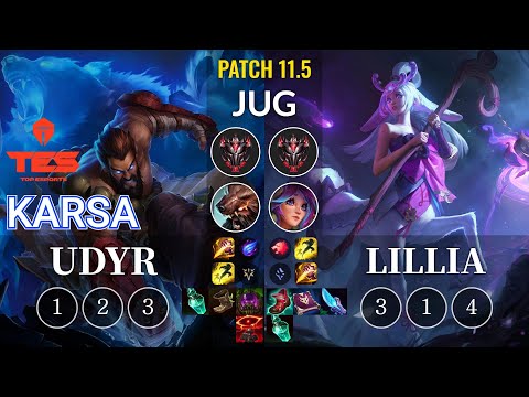 TES Karsa Udyr vs Lillia Jungle - KR Patch 11.5