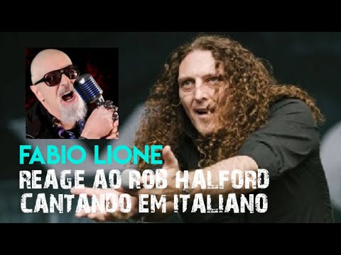 FABIO LIONE (Angra) reage ao ROB HALFORD cantando em italiano #angra