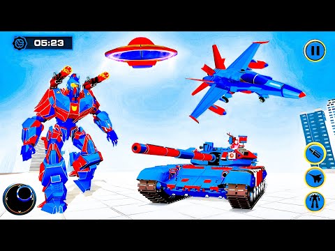 Army Tank Car Jet Transformation Robot Game | Army Bus City Battle 2026 - Android Gameplay #6