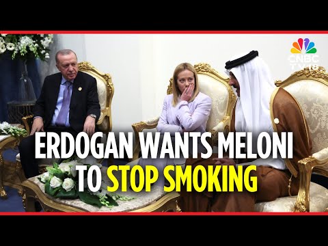 You Look Great...Quit Smoking: Turkey's Erdogan Advises Italian PM Meloni At Gaza Peace Summit |N18G