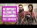Assassin's Creed Odyssey voice comparison - Alexios vs Kassandra