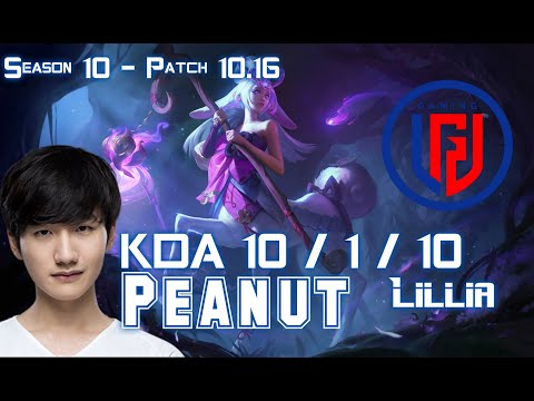 LGD Peanut LILLIA vs SETT Jungle - Patch 10.16 KR Ranked