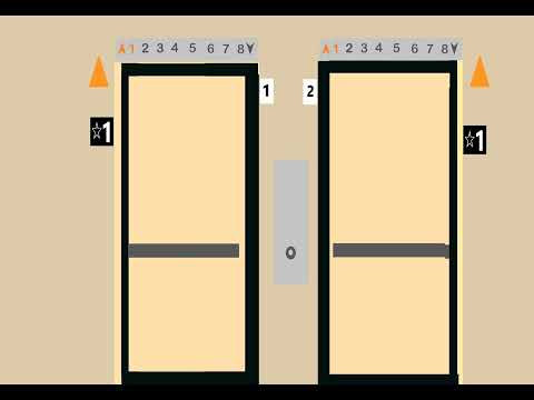 1980 TNE 8floor  HIGHdraulic elevators (part 1) (Animation)