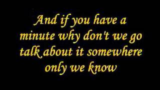 Glee - Somewhere Only We Know (Lyrics)