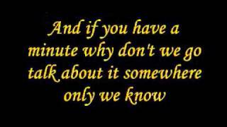 Glee - Somewhere Only We Know (Lyrics)