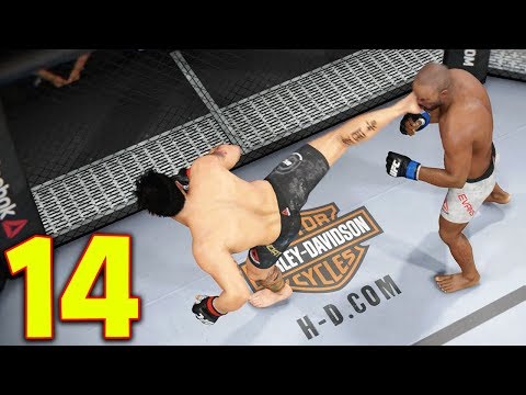 UFC 3 GOAT Career Mode - SPINNING HEEL KICK KO! EA Sports UFC 3 Gameplay PS4 - Part 14
