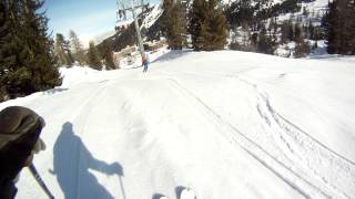 preview picture of video 'John and Terry following the chair lift La Plagne France March 2013'