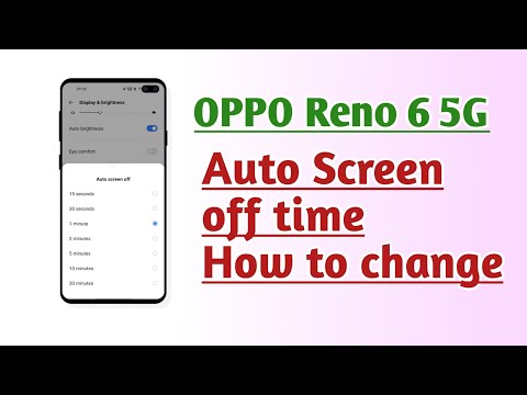 OPPO Reno 6 5G Auto Screen off time How to change