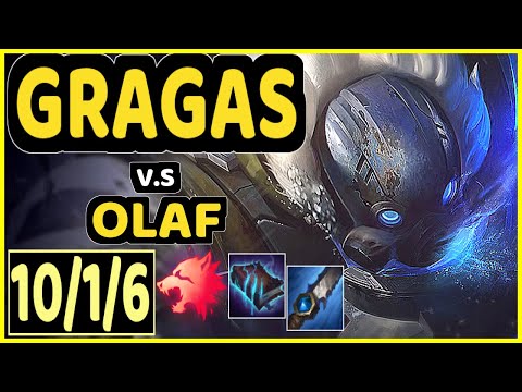TURTLE (GRAGAS) vs OLAF - 10/1/6 KDA JUNGLE GAMEPLAY - BR Ranked DIAMOND
