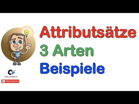 Attributsätze 3 Arten Überblick