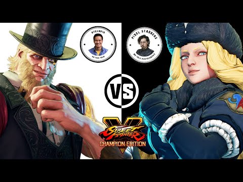 Street Fighter V using Kolin as newbie rookie!  Fighting against G!