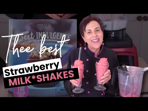 The BEST Vegan Strawberry Milkshake Made Without Ice Cream! -Thanks @KathyHesterVeganRecipes
