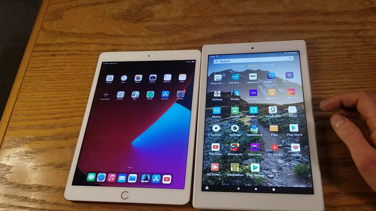 Ipad 8 vs Amazon Fire HD10 speed test what double the price gets you