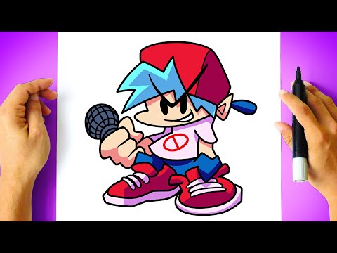 How to DRAW BOYFRIEND - FRIDAY NIGHT FUNKIN
