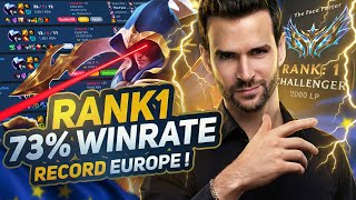 🔥RANK 1 avec 73% WINRATE🔥IL EXTERMINE LE RECORD D'EUROPE !? (TROP FORT!!)