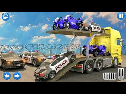 US Police Multi Level Car Transporter_ Car  Truck Driving 2020_ Android GamePlay #15