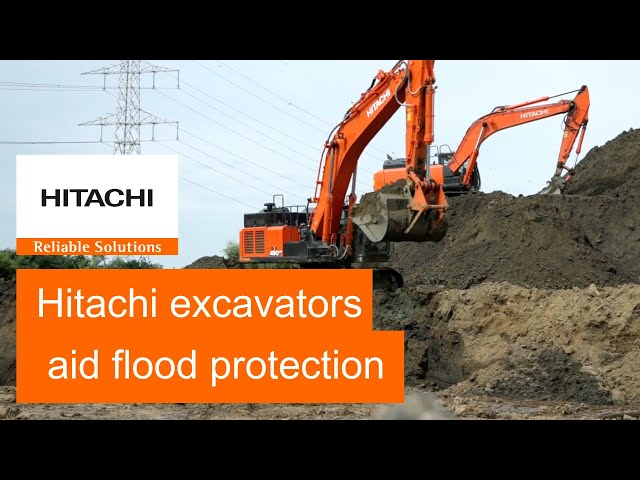 Ceulemans’ large Hitachi excavators aid flood protection