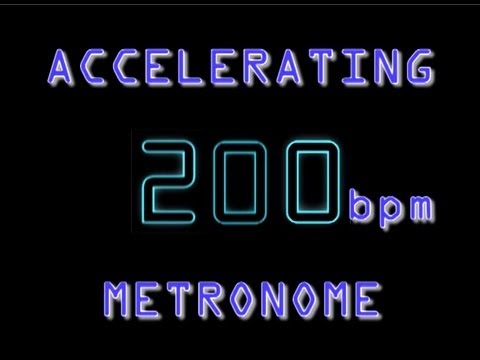 Metronome speed ramp 96-200 bpm.  Crush Guitar & Drum Speed going slow to fast