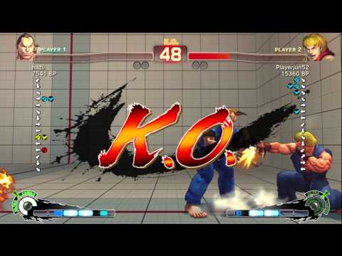 Playerjun52 [Ken] vs hazil [Dan] SSF4 Japanese Online Ranked Matches - TRUE-HD