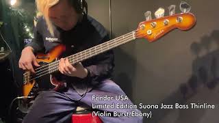 Video thumbnail for 【Ikebe B-Sound Check】Fender USA Limited Edition Suona Jazz Bass Thinline 【試奏動画】 by Ikebe Channel｜池部楽器店