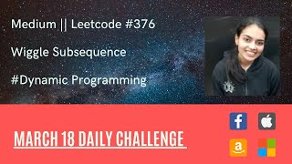 YouTube video '#Leetcode #376 Wiggle Subsequence #Dynamic Programming'
