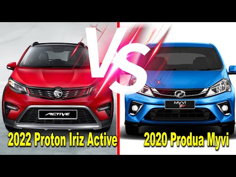 New 2022 Proton Iriz Active vs 2020 Perodua Myvi