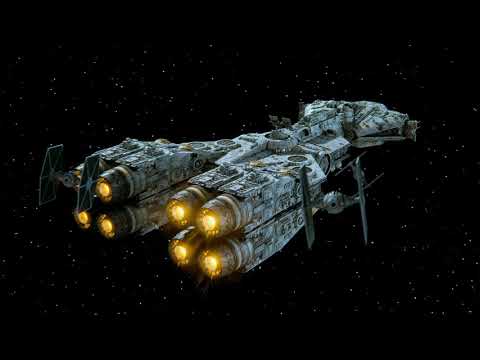 TIEs Strafing a Corellian Frigate WIP#1