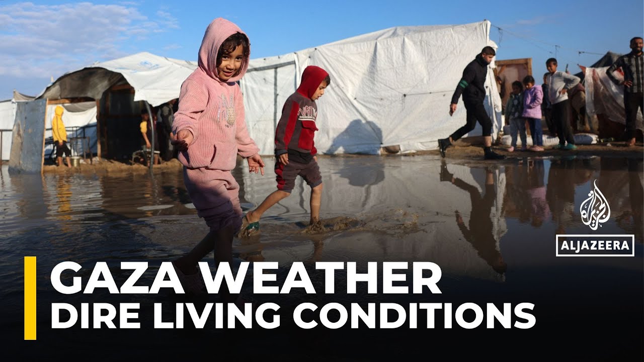 Rainy weather in Gaza brings further danger, misery for displaced Palestinians