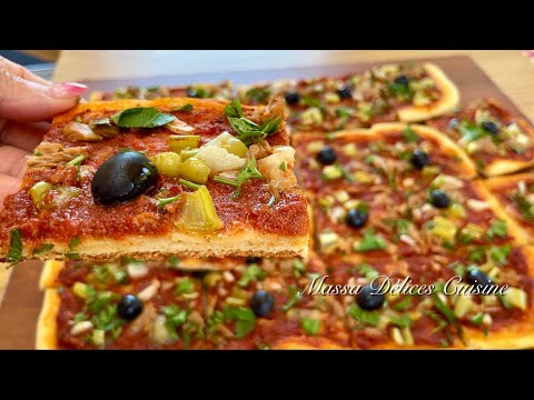PIZZA CARRÉE Algérienne 🇩🇿Croustillante, Facile, Légère et Savoureuse 🤤 