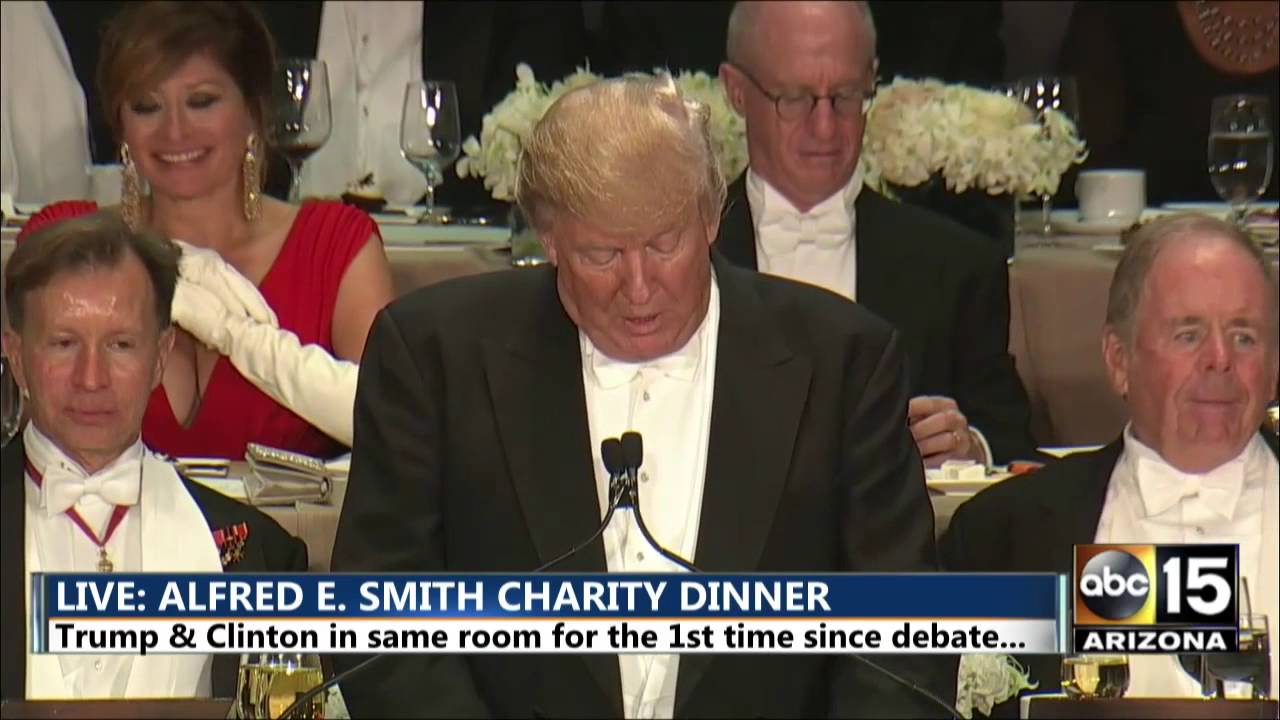 donald trump gets booed at Al Smith charity dinner 2016