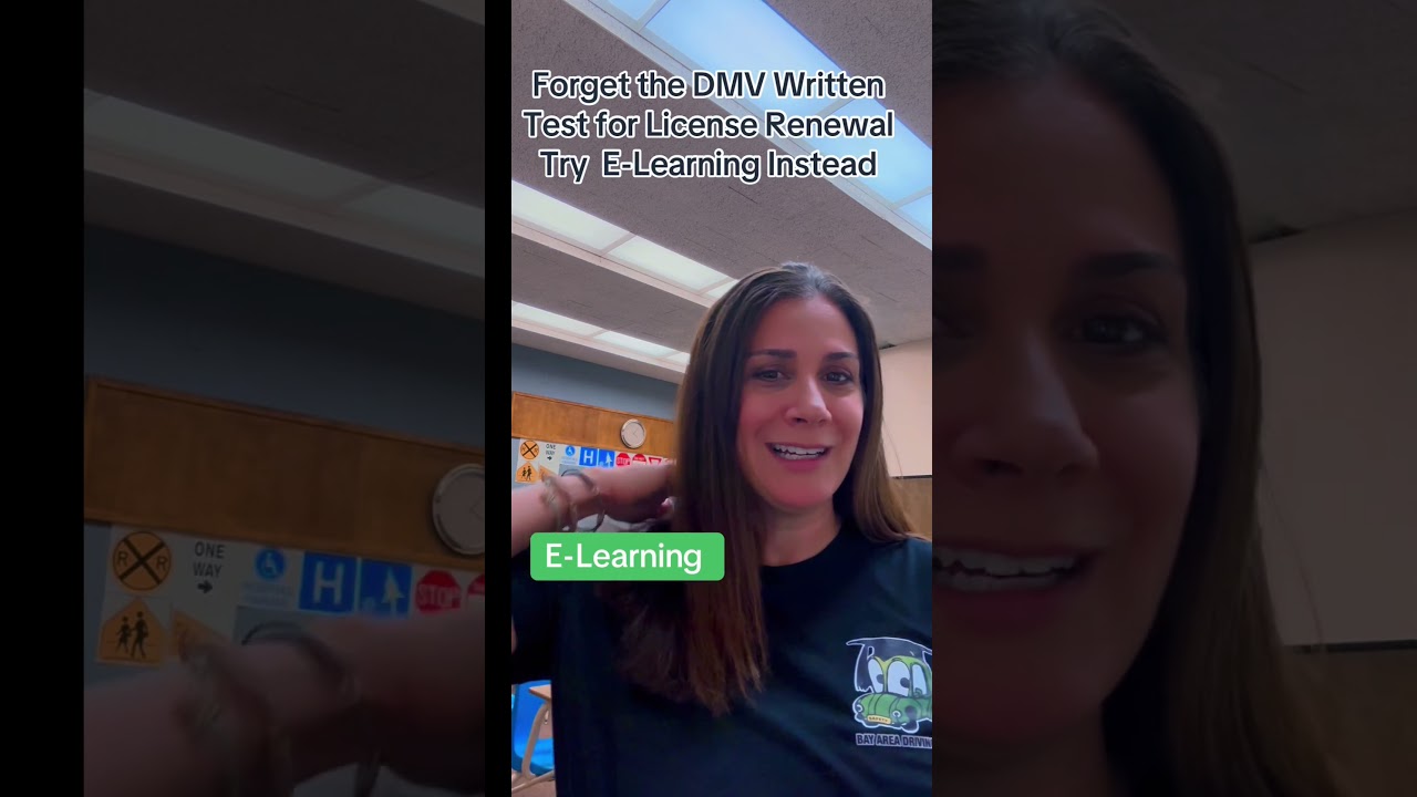 eLearning in Lieu of DMV Written Test for License Renewal #licenserenewal #bayareadrivingschool
