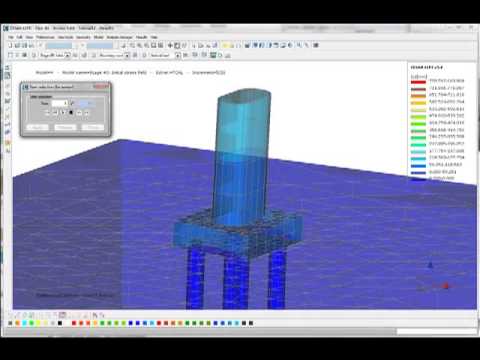 CESAR-LCPC - Finite Elements analysis - 3D pile foundation