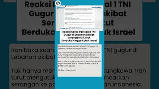 IRAN BERDUKA! Prajurit TNI Gugur di Lebanon, Kedubes Iran: Kami Berbelasungkawa untuk Indonesia