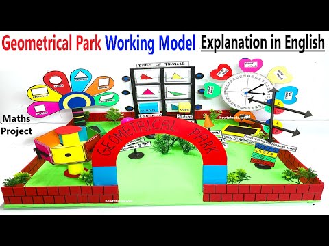 geometrical park working model explanation in english maths project for exhibition howtofunda