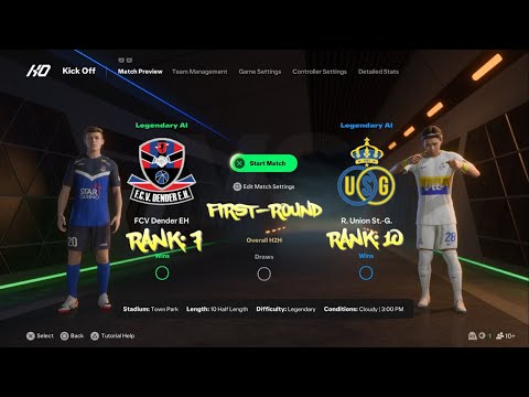 Game 6: (10) R. Union St.-G. @ (7) FCV Dender EH (FC 25 Tourney (Belgian Pro League): First-Round)