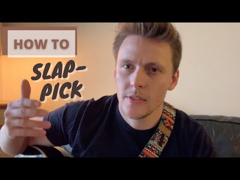 How to Slap Pick Fingerstyle Acoustic Guitar Technique Lesson Tutorial