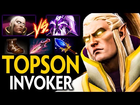 PERFECT LANING AGAINST VOID SPIRIT MID | EPIC OG.Topson INVOKER WITCH BLADE BUILD | Dota 2 Invoker
